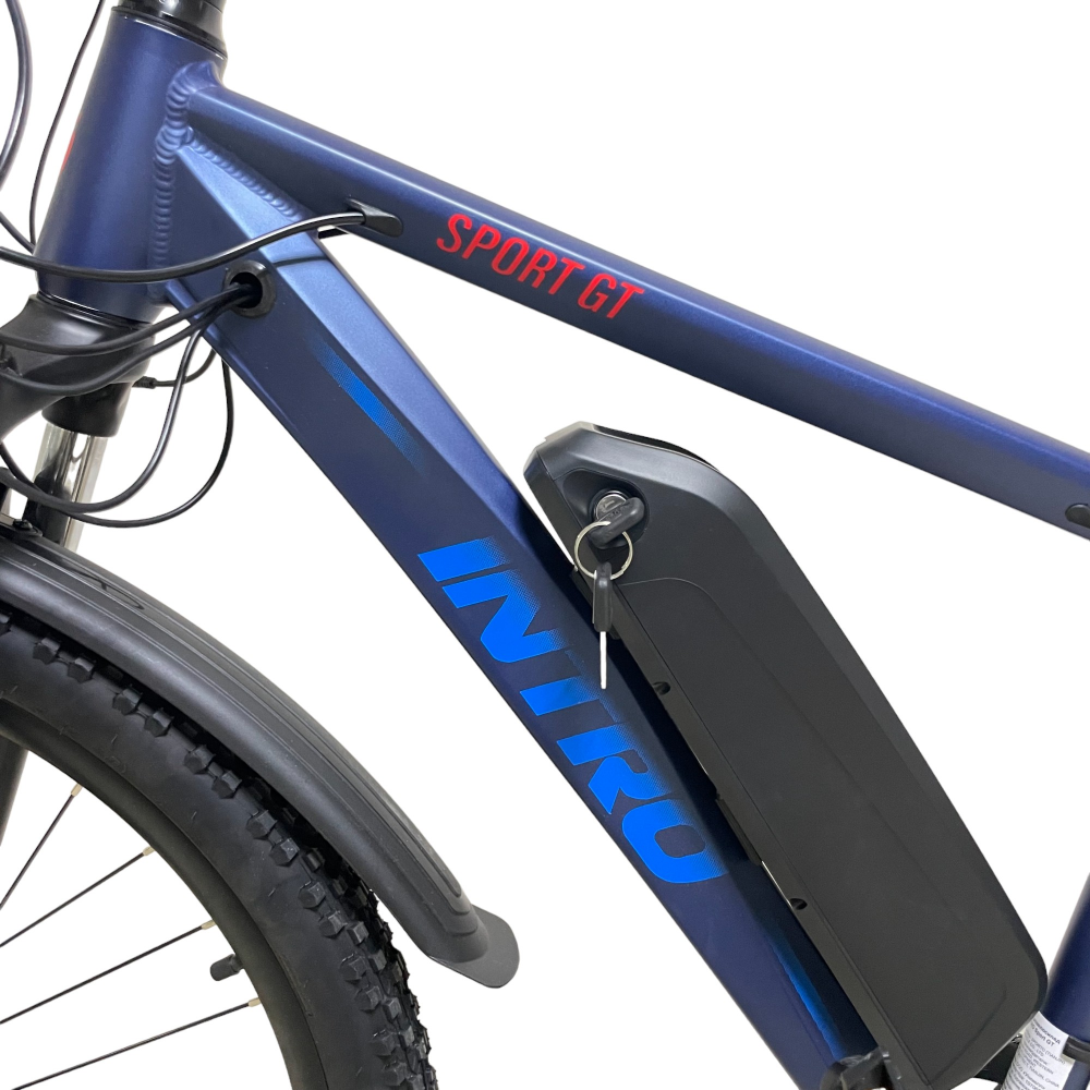 Электровелосипед INTRO Sport GT сине-красный 16